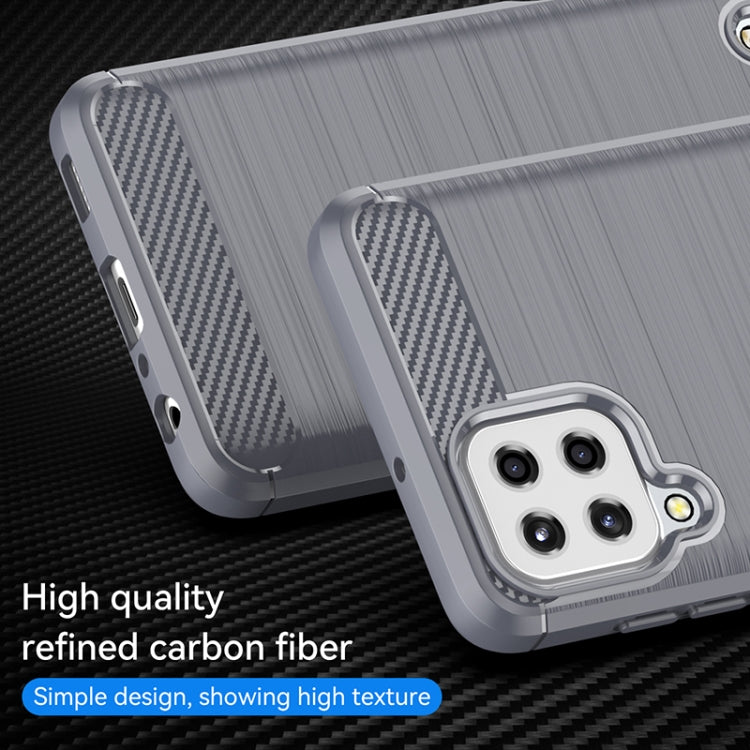 For Samsung Galaxy A22 Brushed Texture Carbon Fiber TPU Phone Case