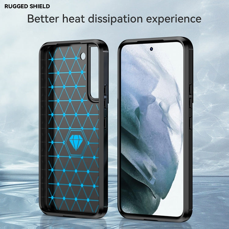 For Samsung Galaxy S22+ Brushed Texture Carbon Fiber TPU Phone Case