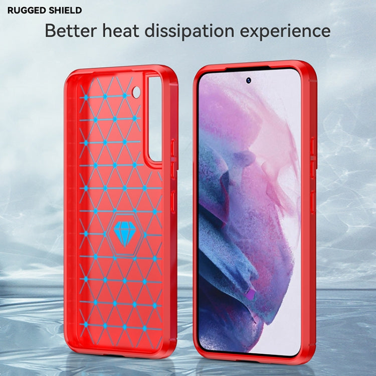 For Samsung Galaxy S22+ Brushed Texture Carbon Fiber TPU Phone Case