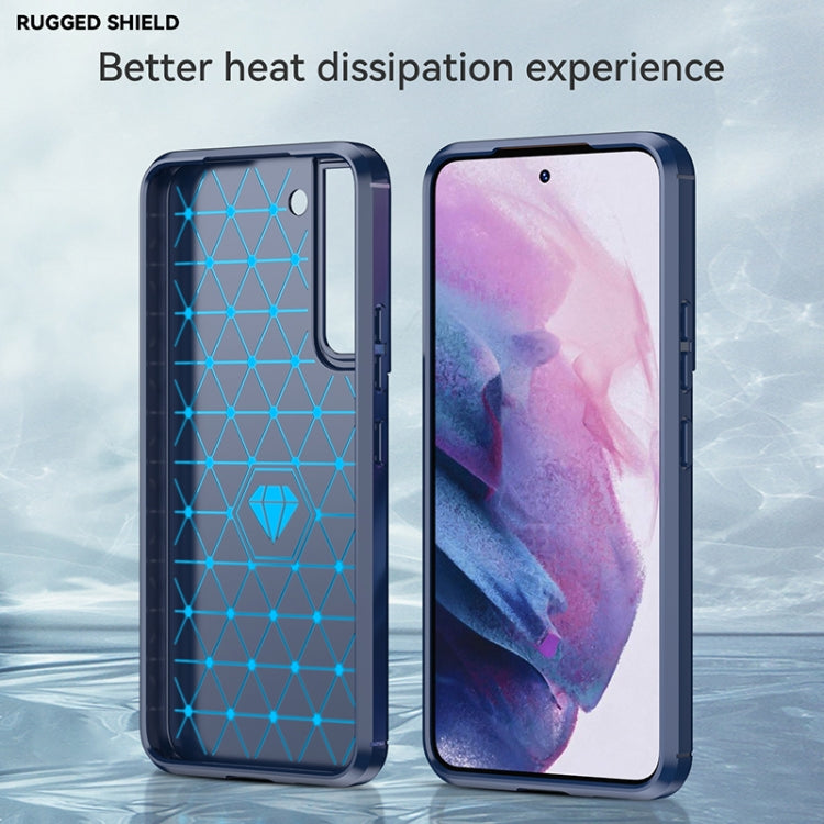 For Samsung Galaxy S22+ Brushed Texture Carbon Fiber TPU Phone Case