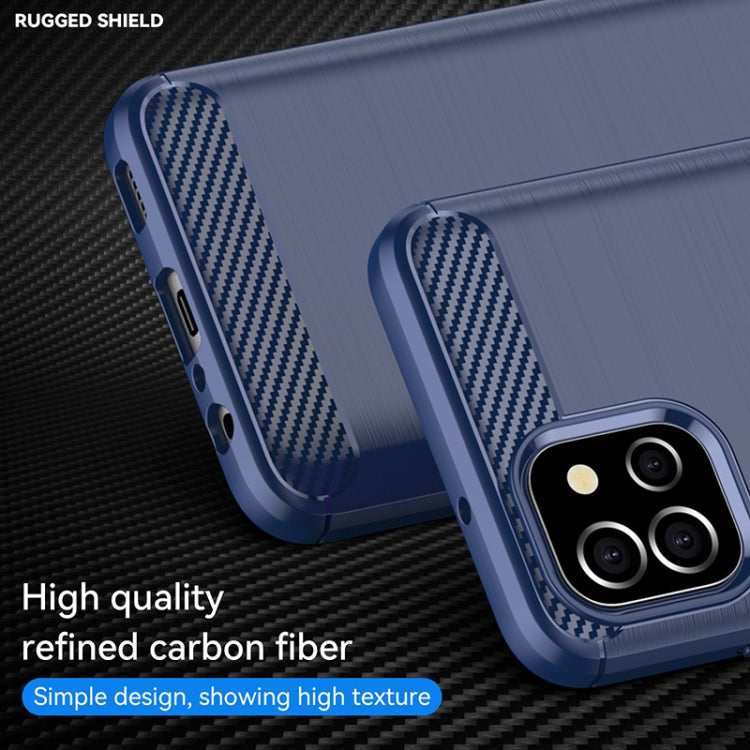 For Samsung Galaxy A03 US Version Brushed Texture Carbon Fiber TPU Phone Case