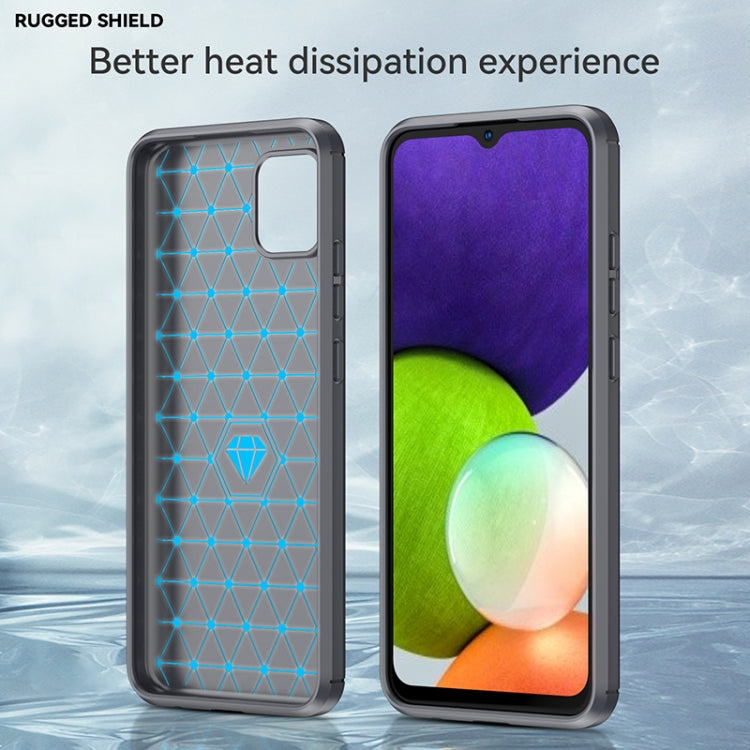 For Samsung Galaxy A03 US Version Brushed Texture Carbon Fiber TPU Phone Case