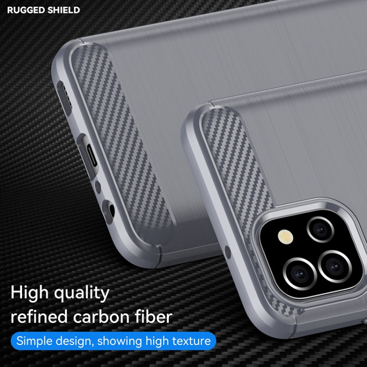 For Samsung Galaxy A03 US Version Brushed Texture Carbon Fiber TPU Phone Case