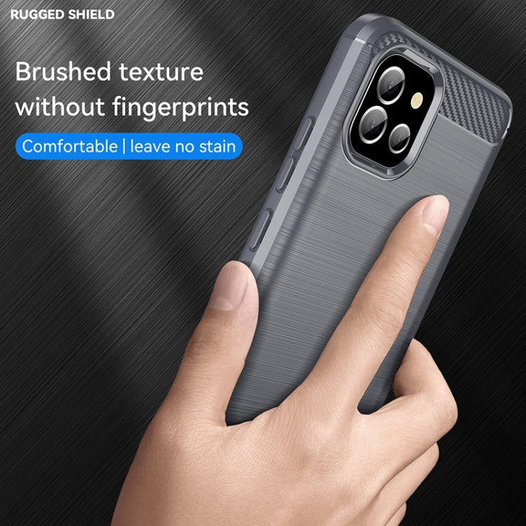For Samsung Galaxy A03 US Version Brushed Texture Carbon Fiber TPU Phone Case
