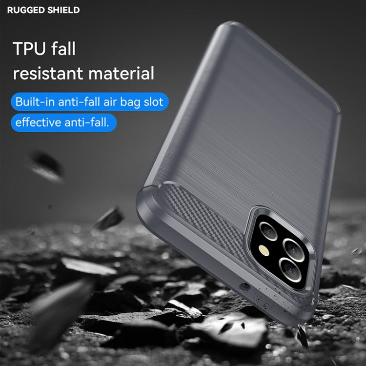 For Samsung Galaxy A03 US Version Brushed Texture Carbon Fiber TPU Phone Case