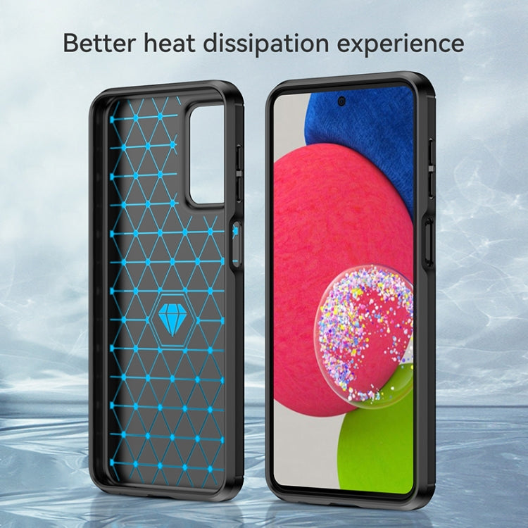 For Samsung Galaxy M23 Brushed Texture Carbon Fiber TPU Phone Case