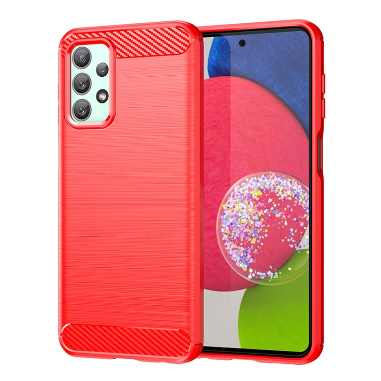 For Samsung Galaxy M23 Brushed Texture Carbon Fiber TPU Phone Case
