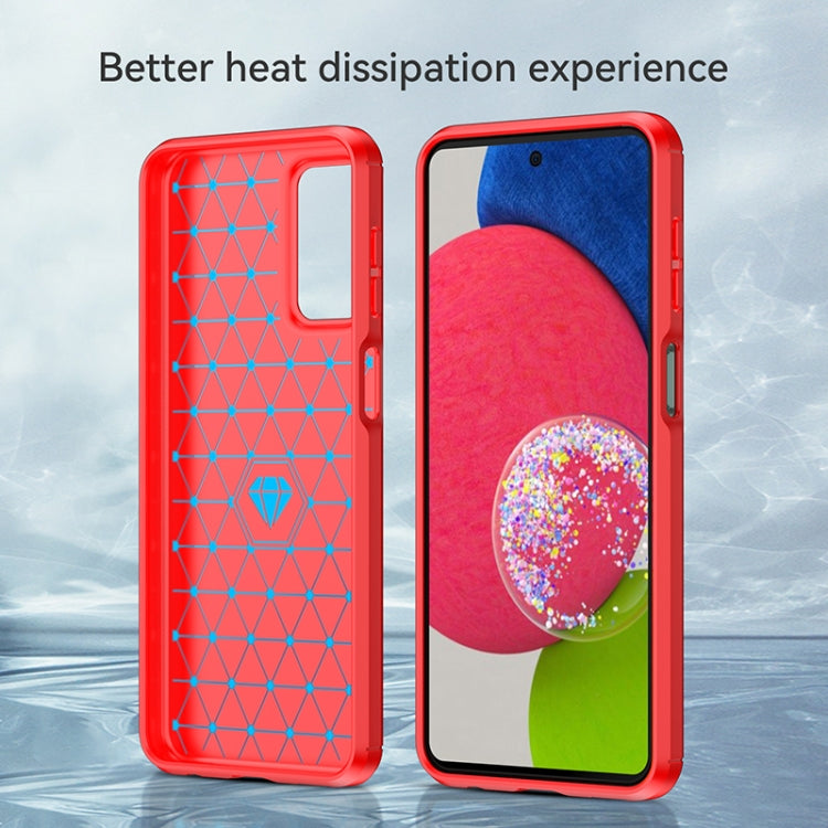For Samsung Galaxy M23 Brushed Texture Carbon Fiber TPU Phone Case