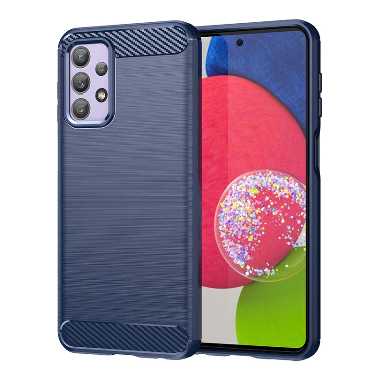 For Samsung Galaxy M23 Brushed Texture Carbon Fiber TPU Phone Case