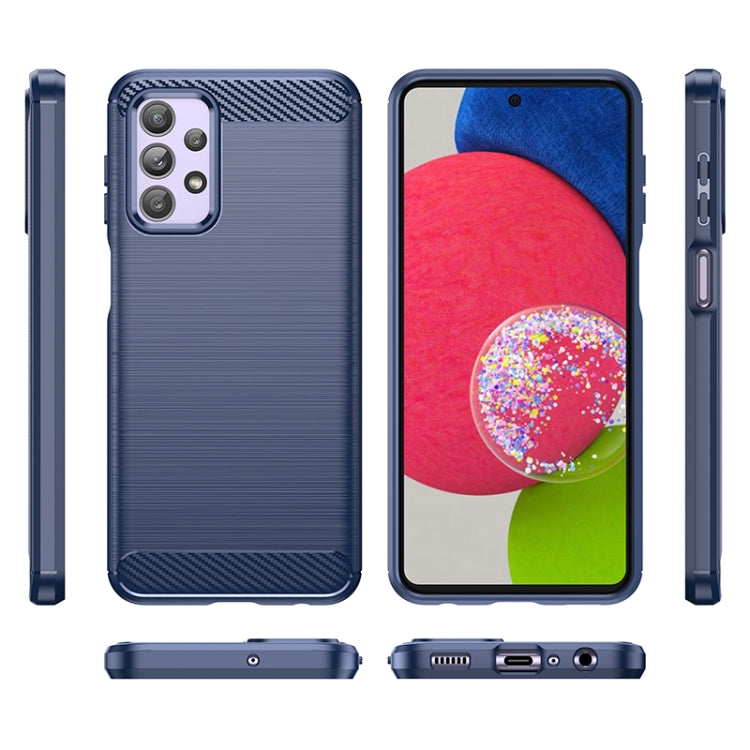 For Samsung Galaxy M23 Brushed Texture Carbon Fiber TPU Phone Case