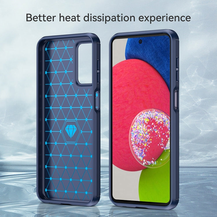 For Samsung Galaxy M23 Brushed Texture Carbon Fiber TPU Phone Case