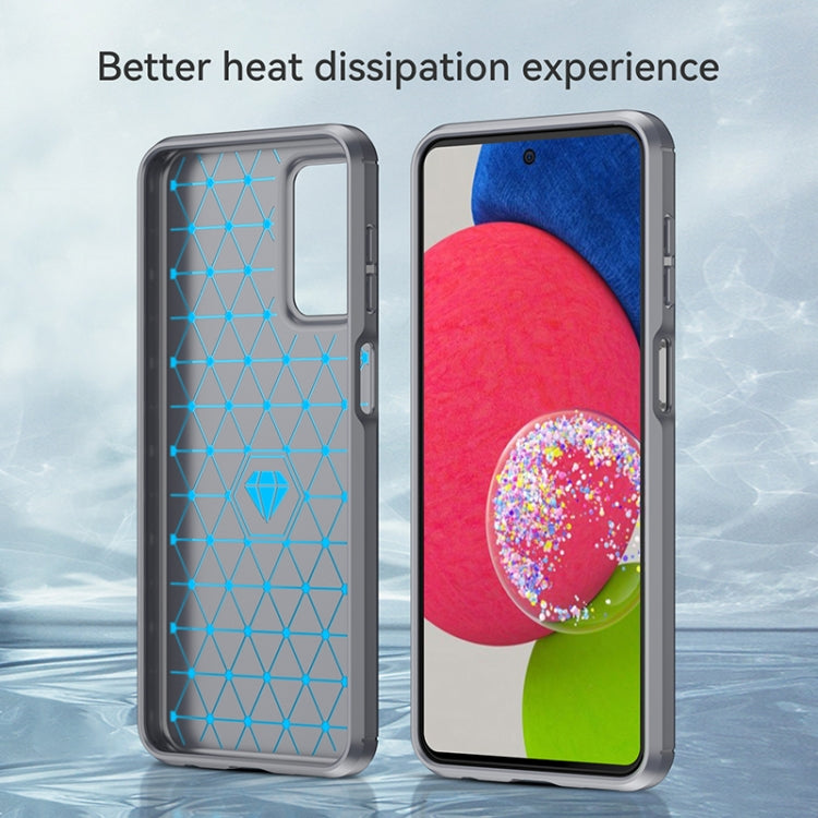 For Samsung Galaxy M23 Brushed Texture Carbon Fiber TPU Phone Case