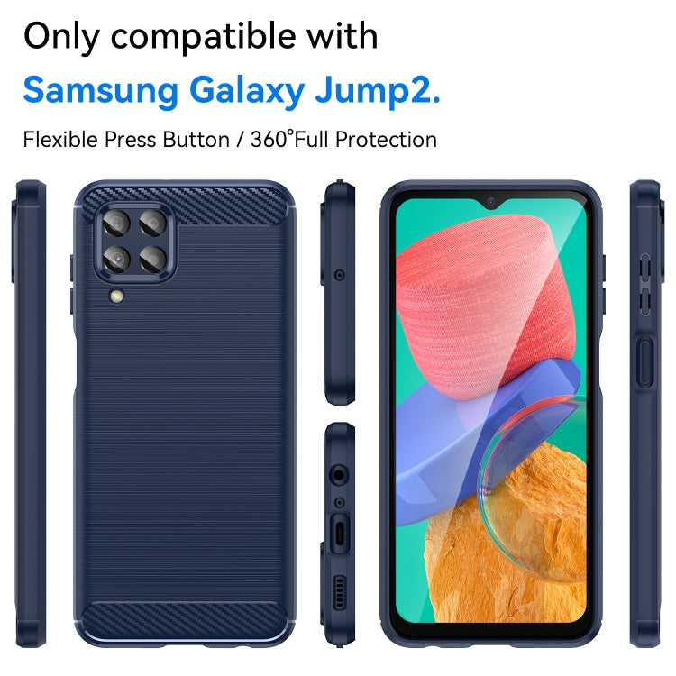 For Samsung Galaxy Jump2 Brushed Texture Carbon Fiber TPU Phone Case