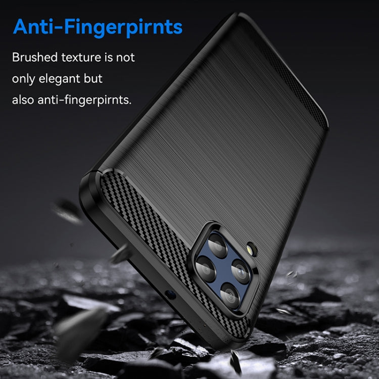 For Samsung Galaxy M33 Brushed Texture Carbon Fiber TPU Phone Case