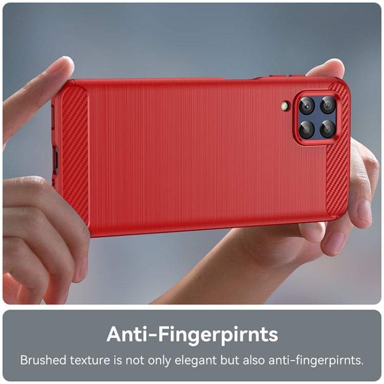 For Samsung Galaxy M33 Brushed Texture Carbon Fiber TPU Phone Case