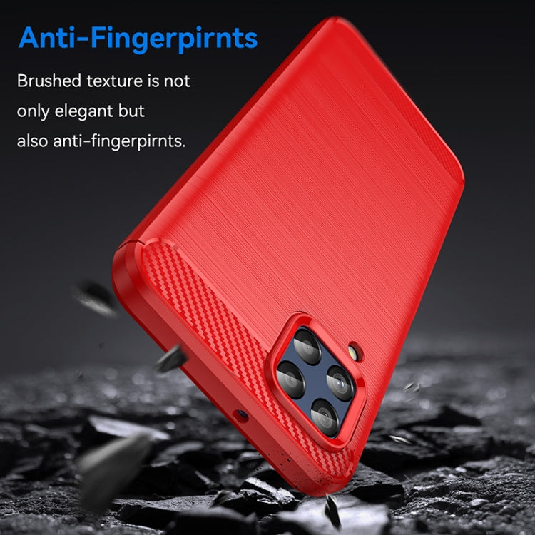 For Samsung Galaxy M33 Brushed Texture Carbon Fiber TPU Phone Case