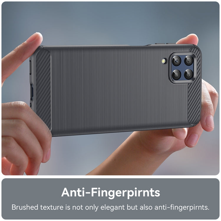 For Samsung Galaxy M33 Brushed Texture Carbon Fiber TPU Phone Case