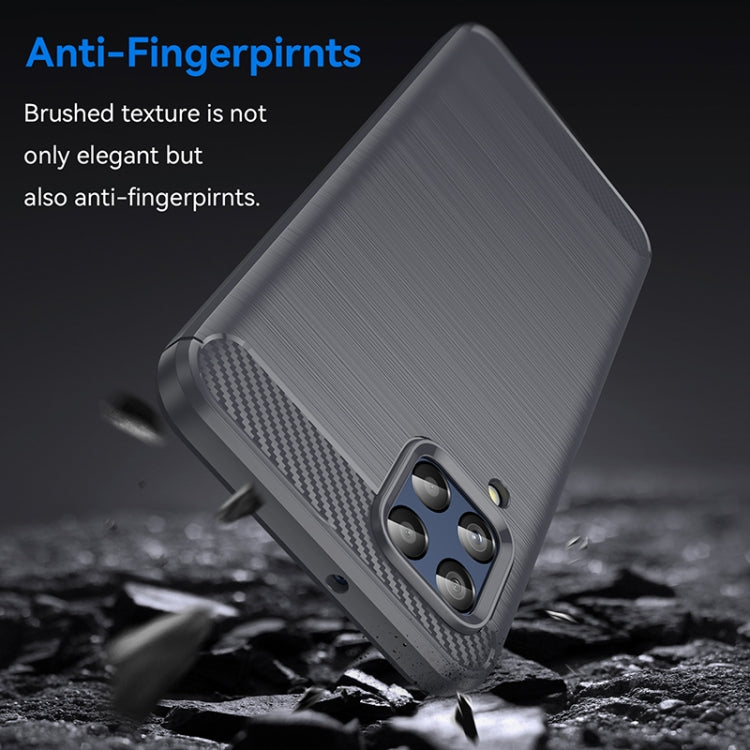 For Samsung Galaxy M33 Brushed Texture Carbon Fiber TPU Phone Case