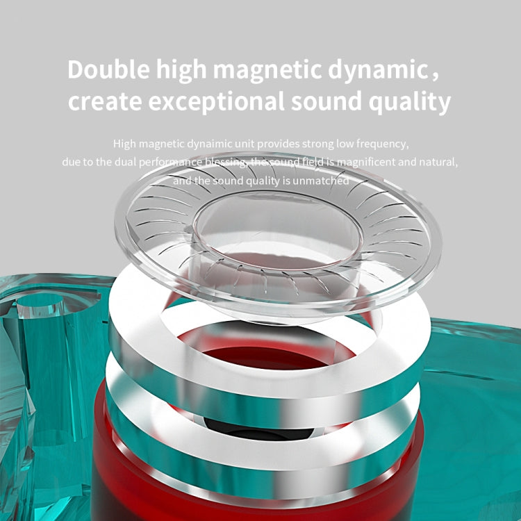 CVJ Demon Double Dynamic Coil HiFi Music Wired Earphone With Mic