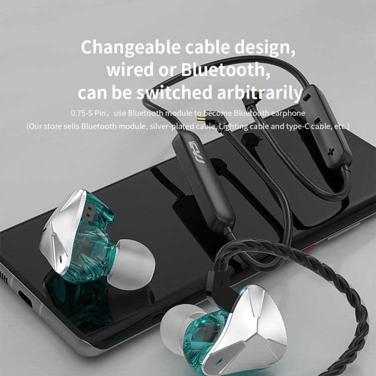 CVJ Demon Double Dynamic Coil HiFi Music Wired Earphone With Mic