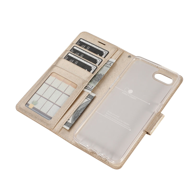 For OPPO A7 Silk Texture Horizontal Flip Leather Case with Holder & Card Slots & Wallet & Photo Frame