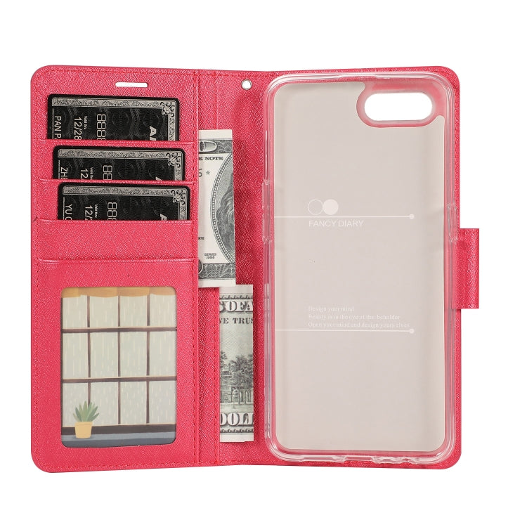 For OPPO A7 Silk Texture Horizontal Flip Leather Case with Holder & Card Slots & Wallet & Photo Frame