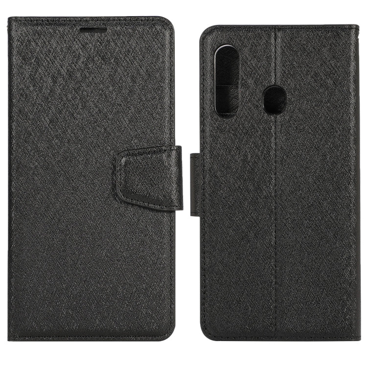 For OPPO A8 / A31 Silk Texture Horizontal Flip Leather Case with Holder & Card Slots & Wallet & Photo Frame
