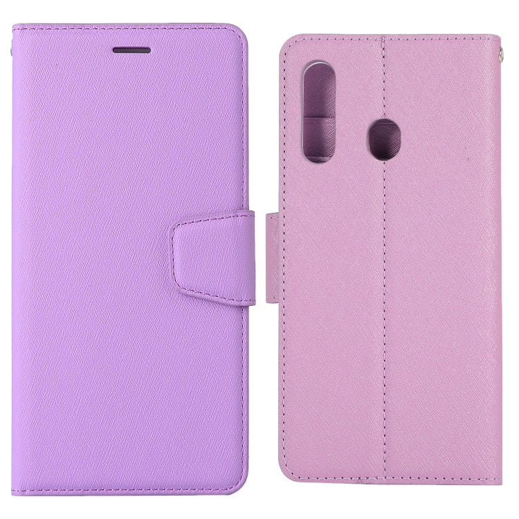 For OPPO A8 / A31 Silk Texture Horizontal Flip Leather Case with Holder & Card Slots & Wallet & Photo Frame