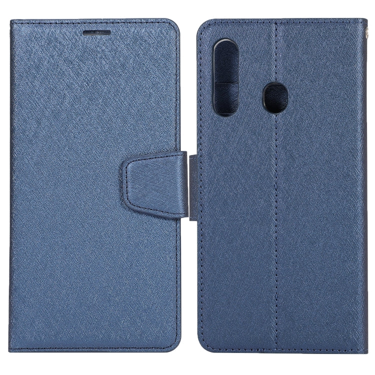 For OPPO A8 / A31 Silk Texture Horizontal Flip Leather Case with Holder & Card Slots & Wallet & Photo Frame