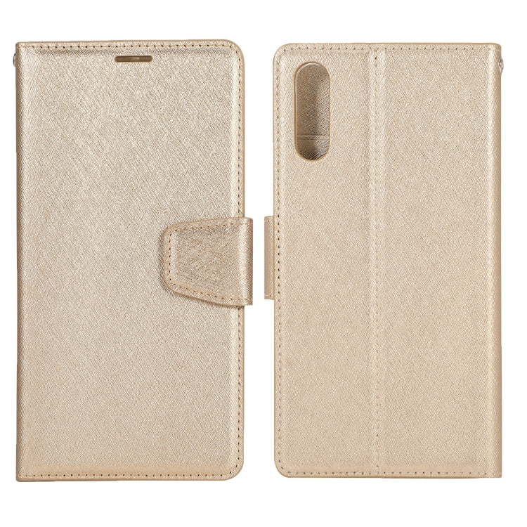 For Galaxy A01 Silk Texture Horizontal Flip Leather Case with Holder & Card Slots & Wallet & Photo Frame