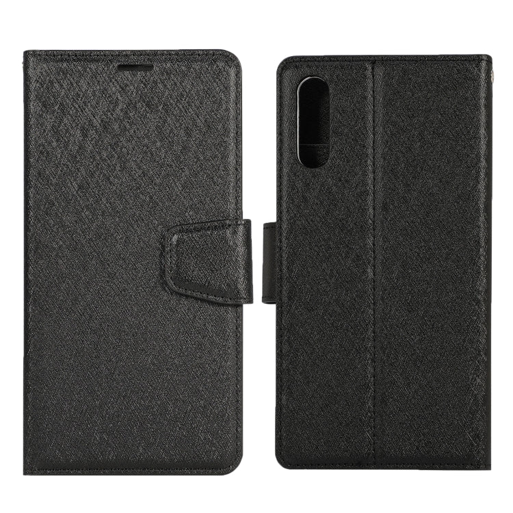 For Galaxy A01 Silk Texture Horizontal Flip Leather Case with Holder & Card Slots & Wallet & Photo Frame