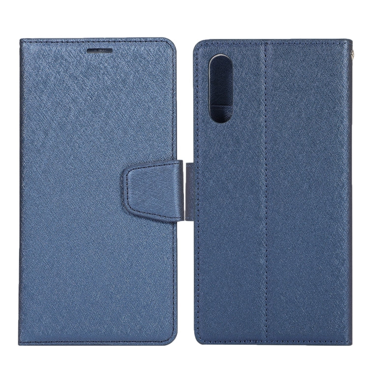 For Galaxy A01 Silk Texture Horizontal Flip Leather Case with Holder & Card Slots & Wallet & Photo Frame