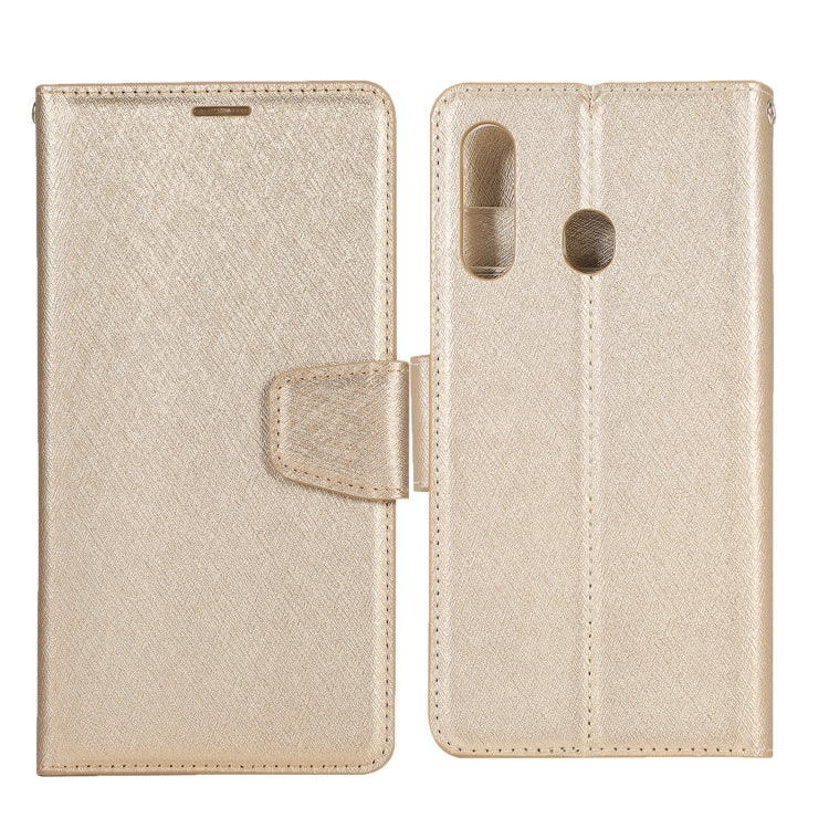 For Huawei Y6 Silk Texture Horizontal Flip Leather Case with Holder & Card Slots & Wallet & Photo Frame