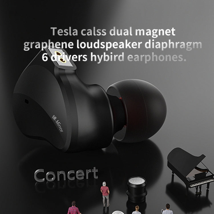 CVJ Mirror Hybrid Technology HiFi Music Wired Earphone No Mic