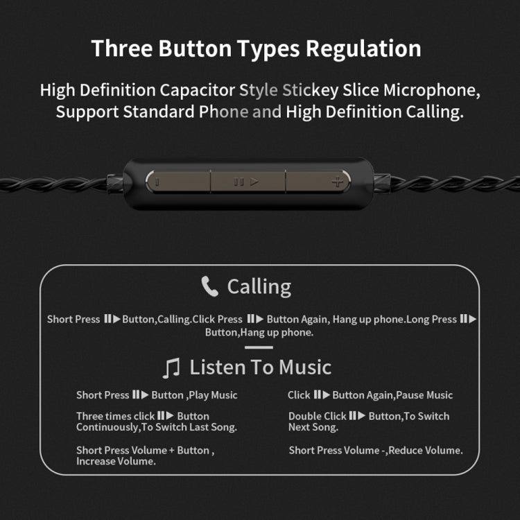 CVJ Mirror Hybrid Technology HiFi Music Wired Earphone With Mic