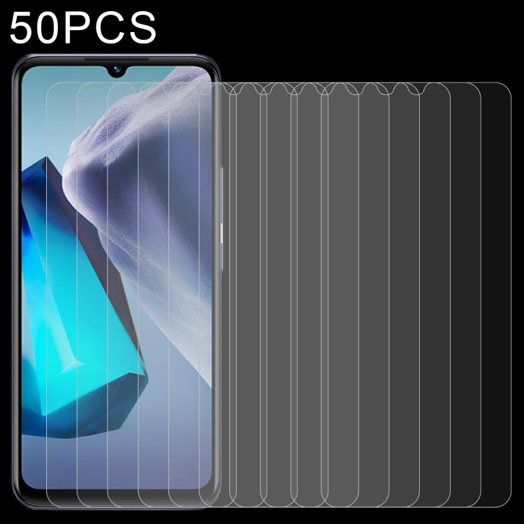 50 PCS 0.26mm 9H 2.5D Tempered Glass Film For vivo T1 Snapdragon 680