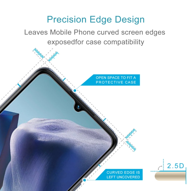 50 PCS 0.26mm 9H 2.5D Tempered Glass Film For vivo T1 Snapdragon 680
