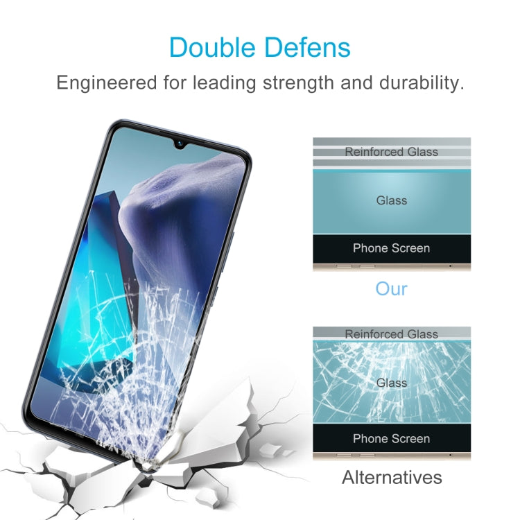50 PCS 0.26mm 9H 2.5D Tempered Glass Film For vivo T1 Snapdragon 680