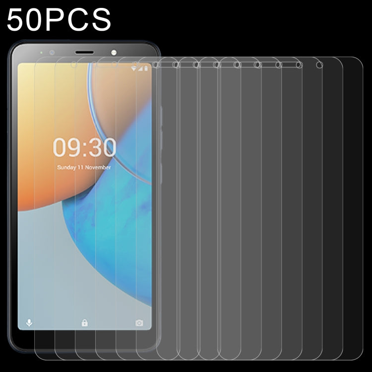 50 PCS 0.26mm 9H 2.5D Tempered Glass Film For Tecno Pop 6 Go