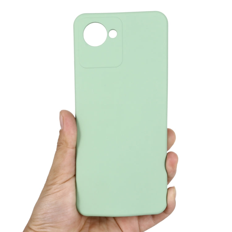 For Realme C30 / Narzo 50i Prime / C30S Pure Color Liquid Silicone Shockproof Full Coverage Phone Case