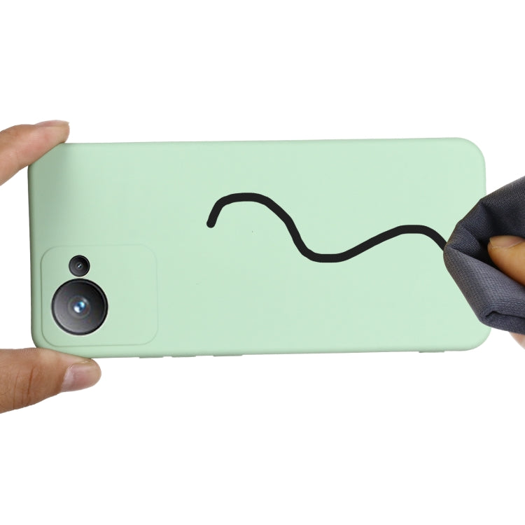 For Realme C30 / Narzo 50i Prime / C30S Pure Color Liquid Silicone Shockproof Full Coverage Phone Case