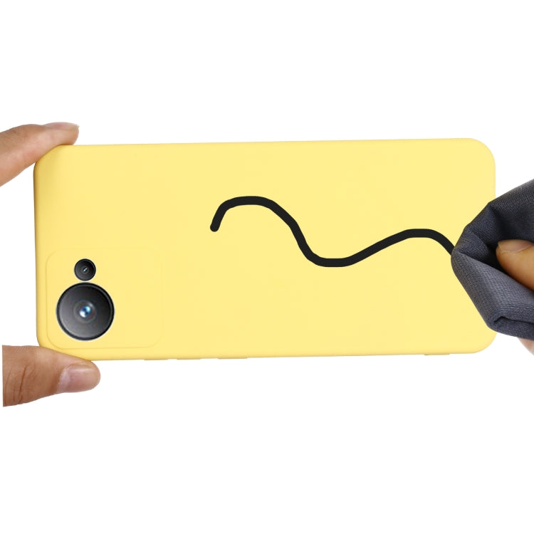 For Realme C30 / Narzo 50i Prime / C30S Pure Color Liquid Silicone Shockproof Full Coverage Phone Case