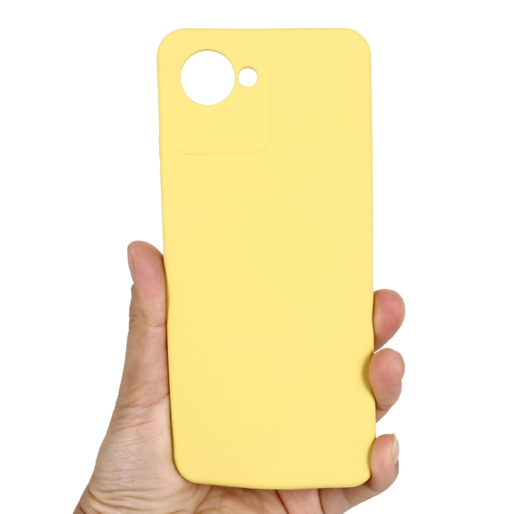 For Realme C30 / Narzo 50i Prime / C30S Pure Color Liquid Silicone Shockproof Full Coverage Phone Case