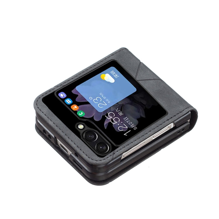 For Samsung Galaxy Z Flip5 Rhombus Texture Leather Phone Case