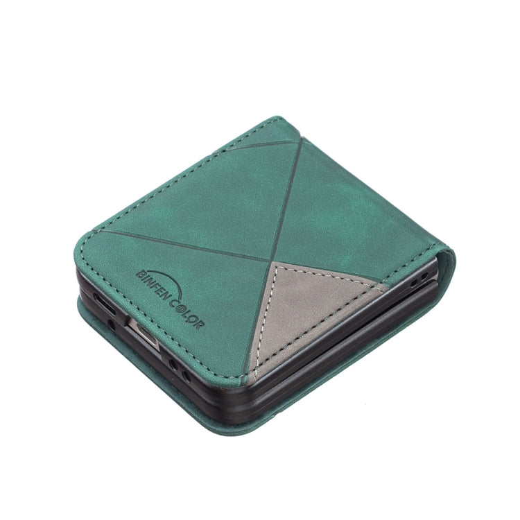 For Samsung Galaxy Z Flip5 Rhombus Texture Leather Phone Case