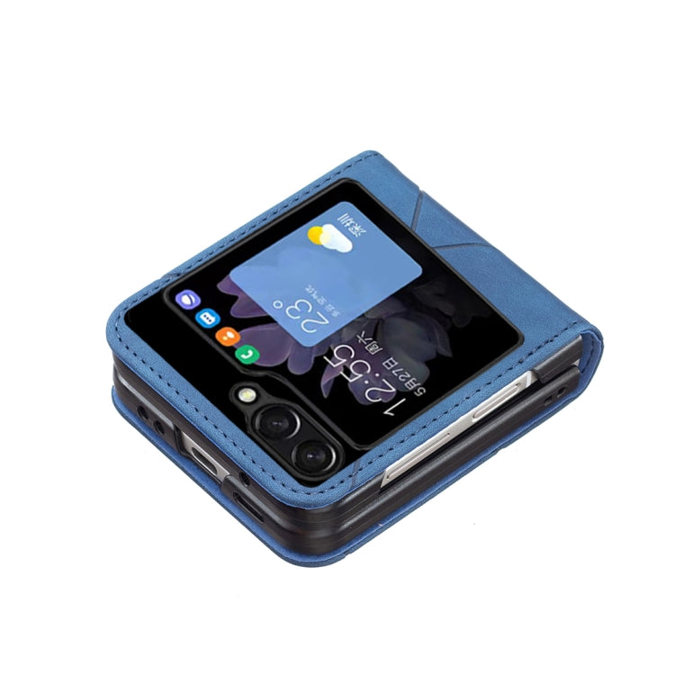 For Samsung Galaxy Z Flip5 Rhombus Texture Leather Phone Case