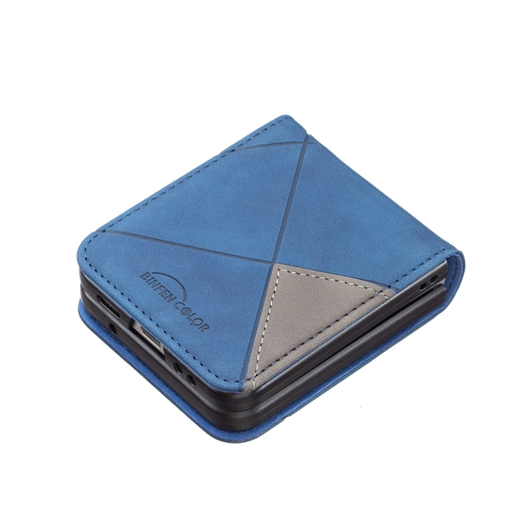 For Samsung Galaxy Z Flip5 Rhombus Texture Leather Phone Case