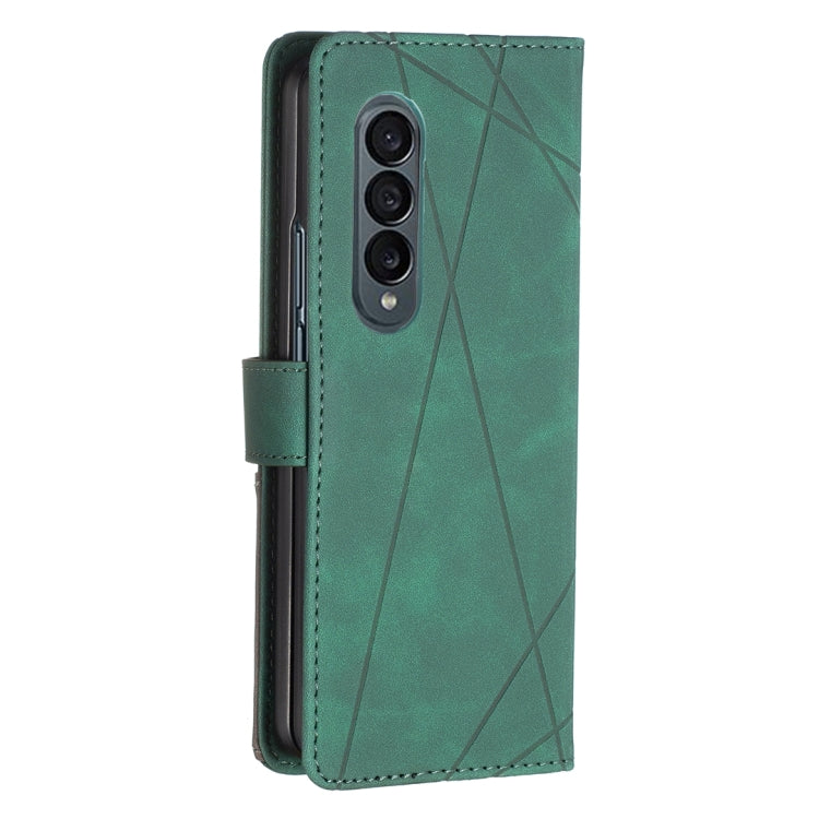 For Samsung Galaxy Z Fold4 BF05 Magnetic Buckle Rhombus Texture Leather Phone Case