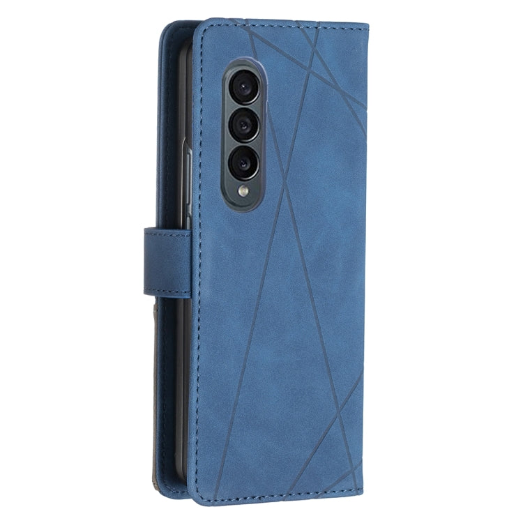For Samsung Galaxy Z Fold4 BF05 Magnetic Buckle Rhombus Texture Leather Phone Case