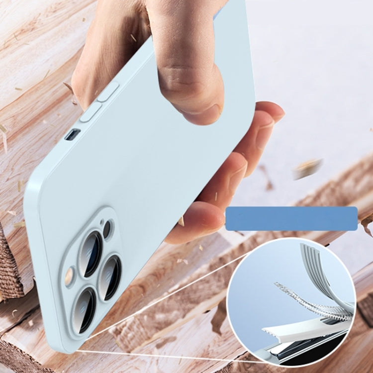 For iPhone 14 Lens Glass Film Liquid TPU Phone Case